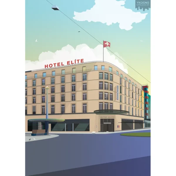 Eilte-Hotel-Biel-Bienne-Artwork Place Guisan Platz Elite Hotel