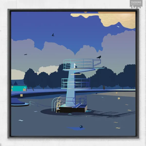 Art-LakeBlue-BielBienne Lake Midnight-Blue